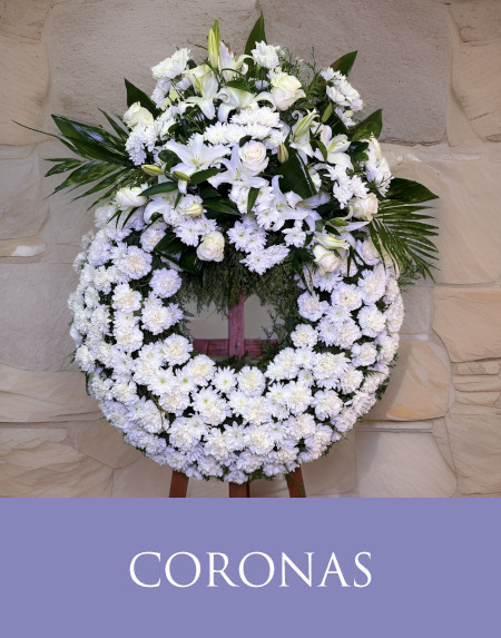 coronas de flores funerarias